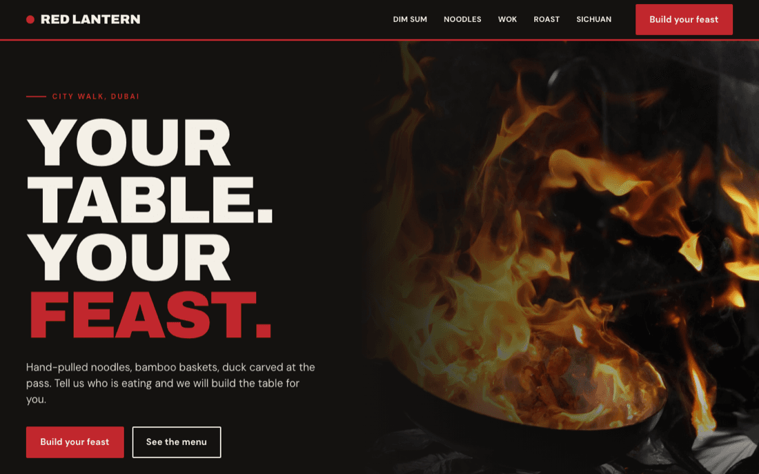 Red Lantern concept website