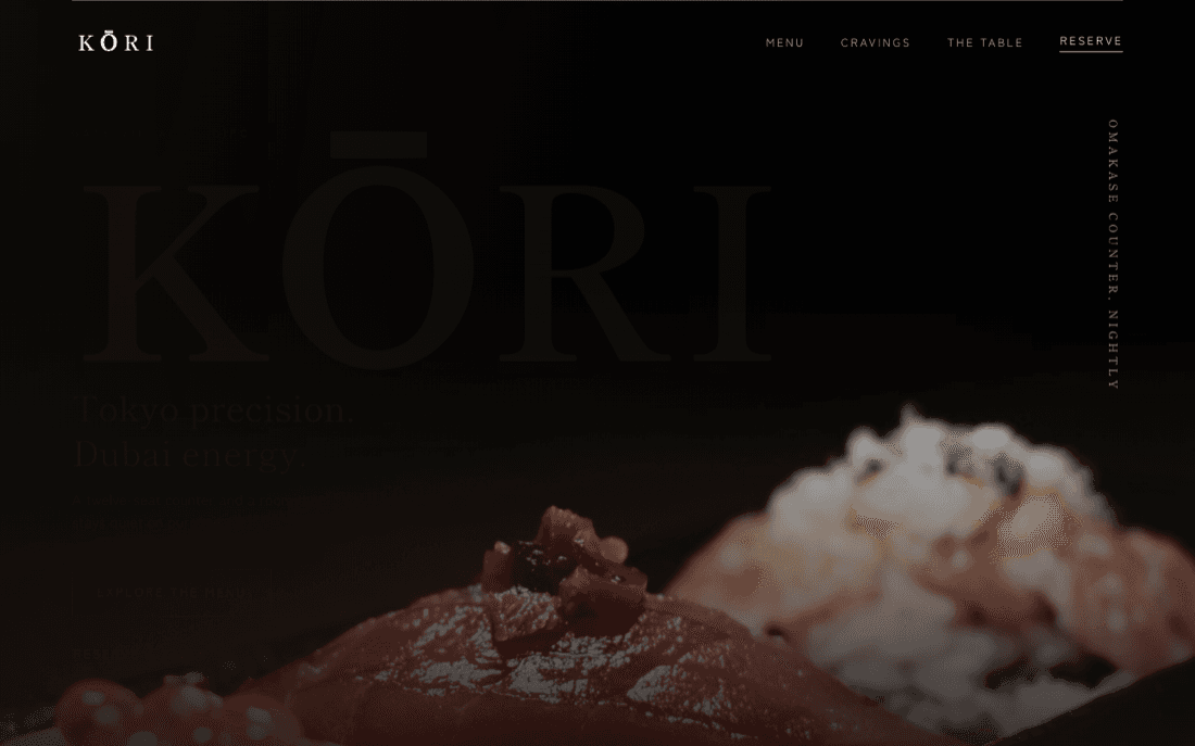 Kori concept website